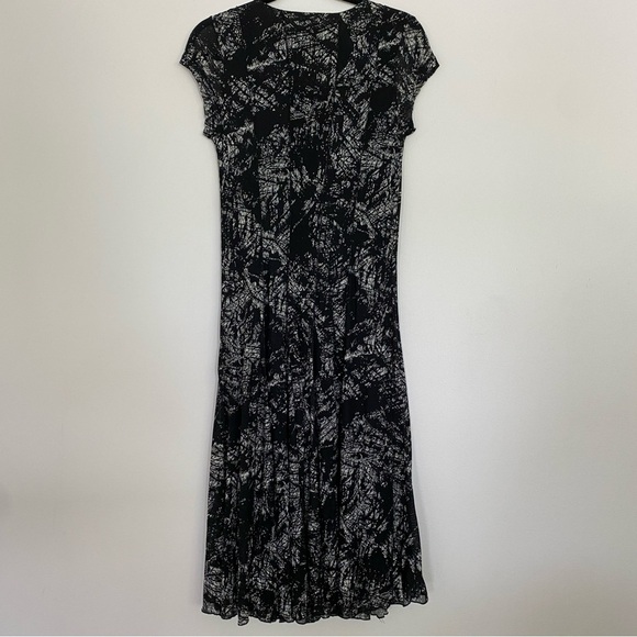 Coldwater Creek Black and White Patterned Midi Dress - Picture 3 of 7